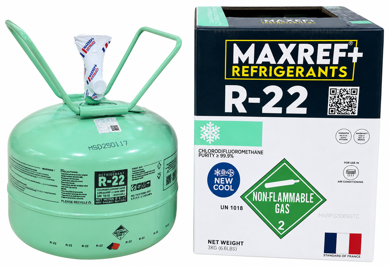 گاز سه کیلویی r22 مکسرف maxref