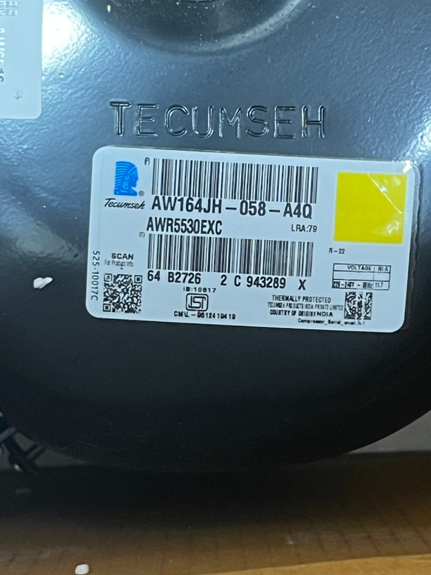 کمپرسور پیستونی AW5530 تکامسه هندی 24 هزار tecumseh