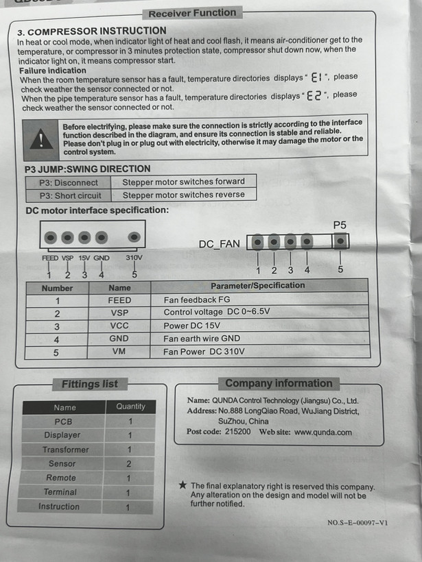 برد کولر اسپلیت QD55DC DC